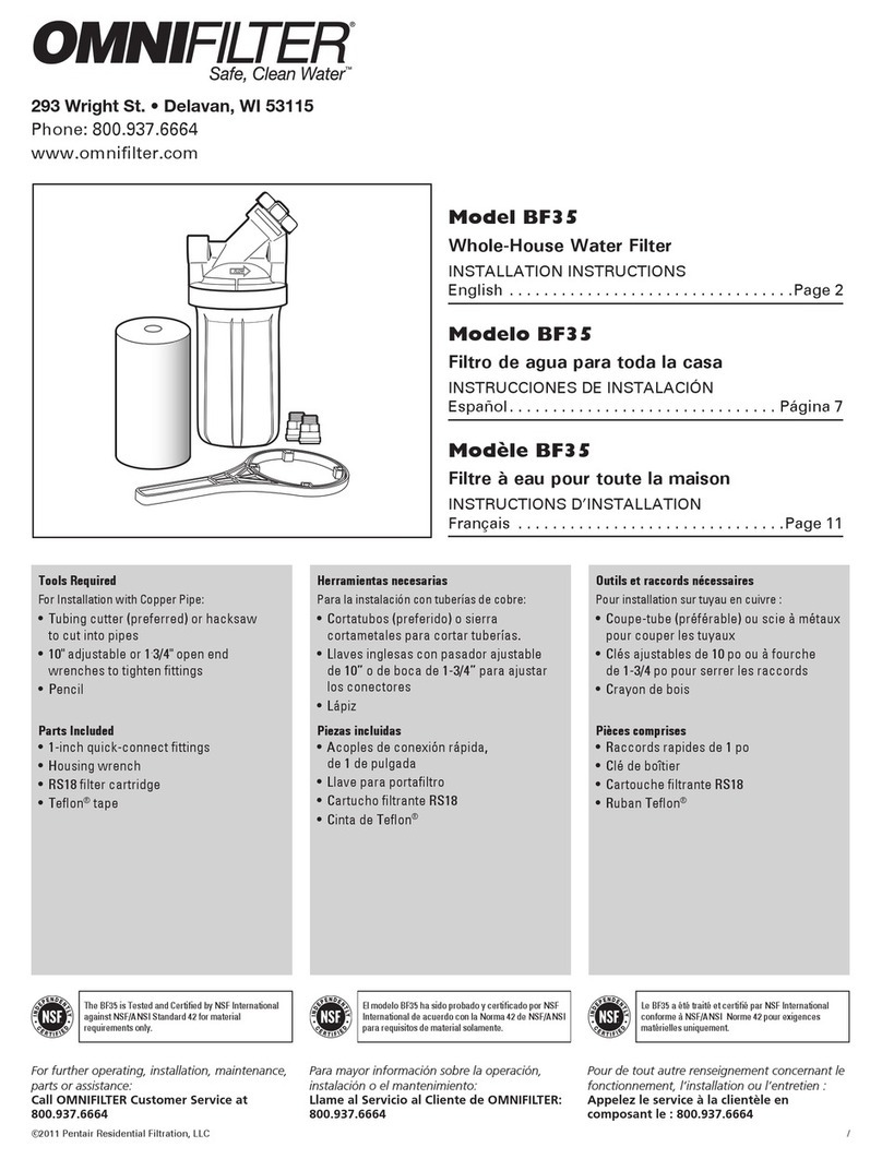 Omnifilter BF35 User manual
