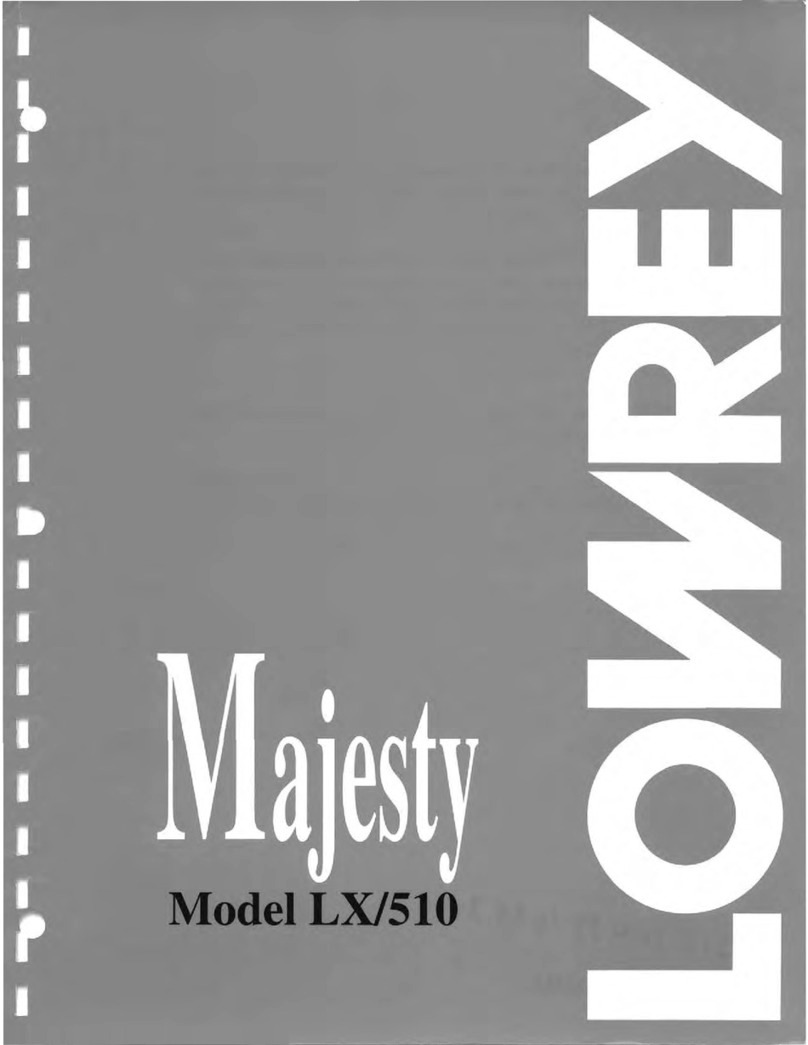Lowrey Majesty LX/510 User manual Lowrey Majesty LX/510 User manual