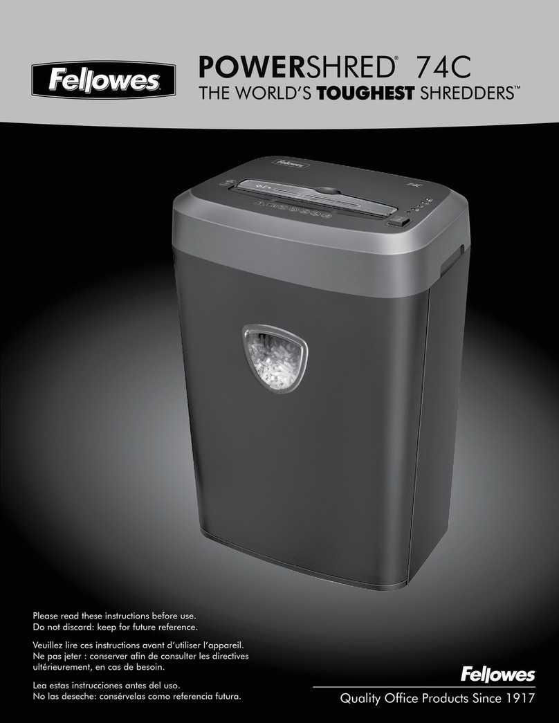 Fellowes POWERSHRED 74C user guide