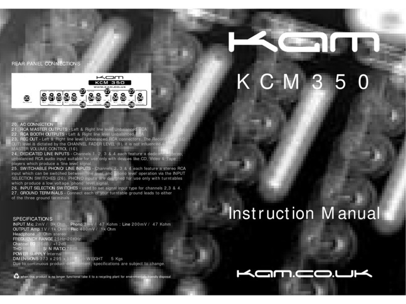 KAM KCM350 instruction manual