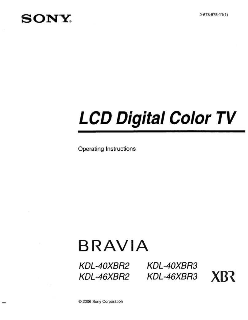 Sony BRAVIA KDL-40XBR2 operating instructions