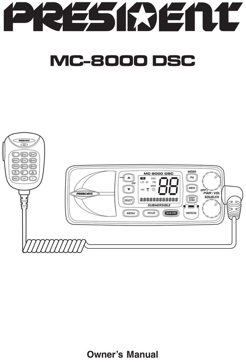PRESIDENT MC 8000 DSC User manual