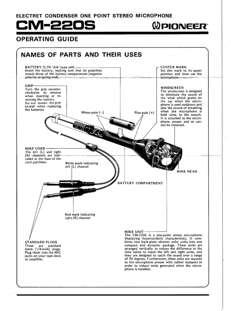 Pioneer CM-220S operating guide