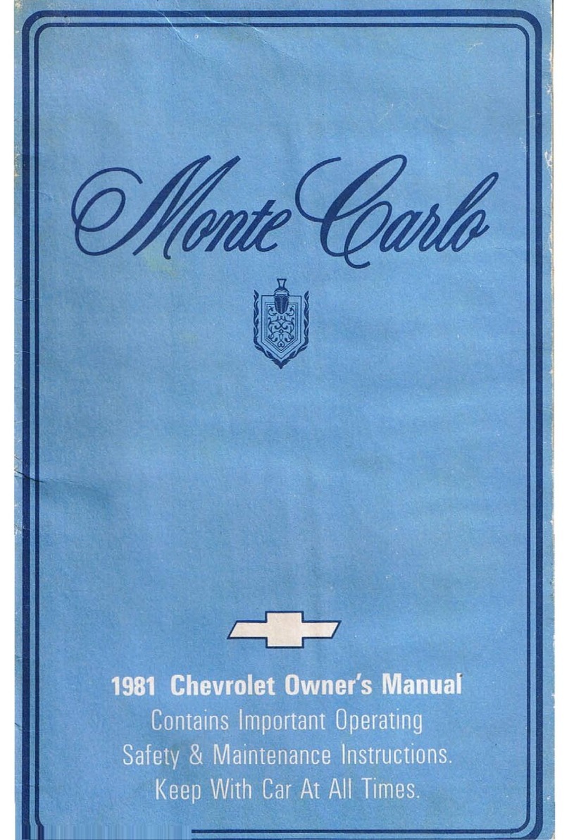 Chevrolet 1981 MONTE CARLO owner's manual