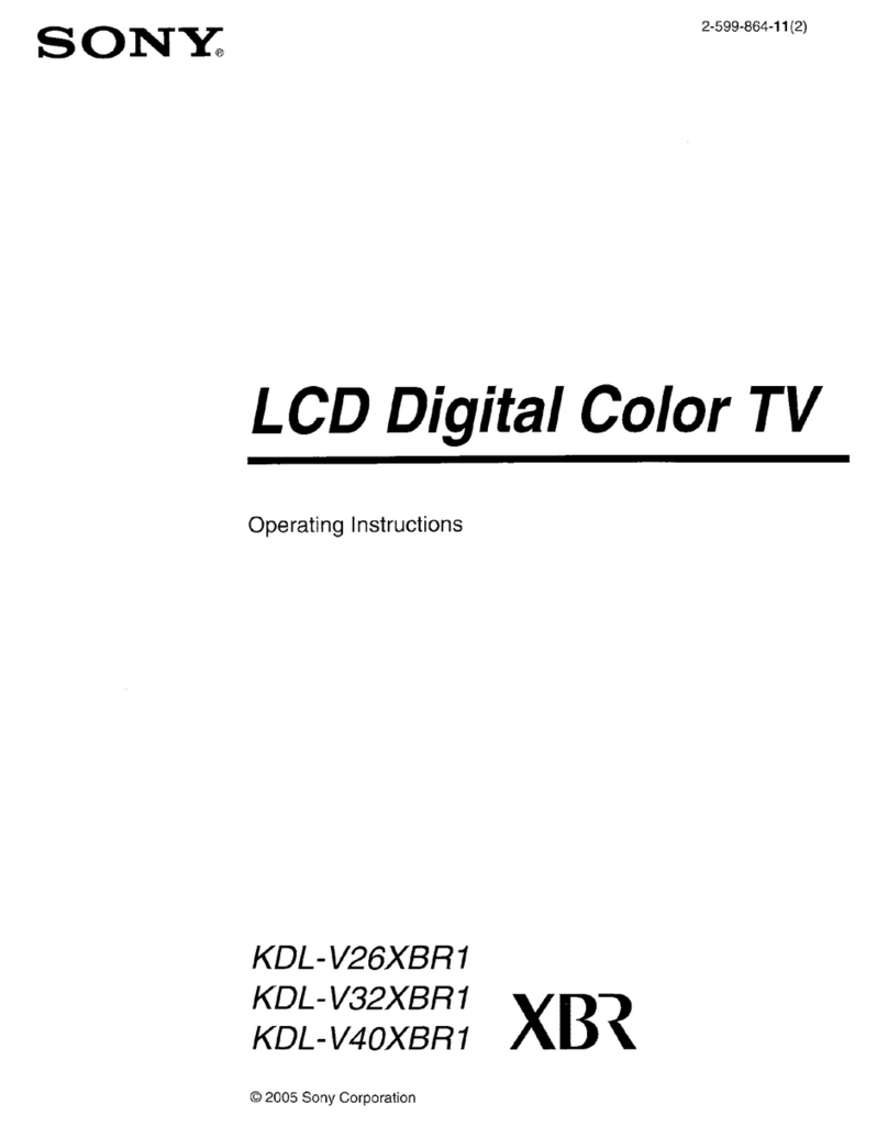 Sony KDL-V26XBR1 Operating Instructions... User manual
