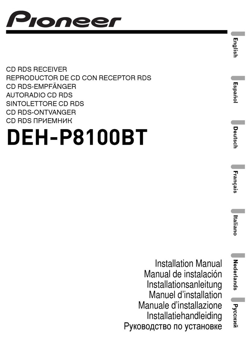 Pioneer DEH-P8100BT installation manual