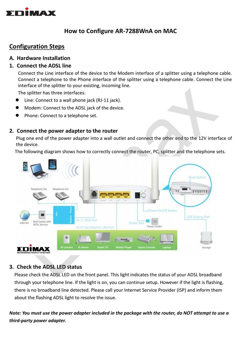 Edimax AR-7288WnA How to configure