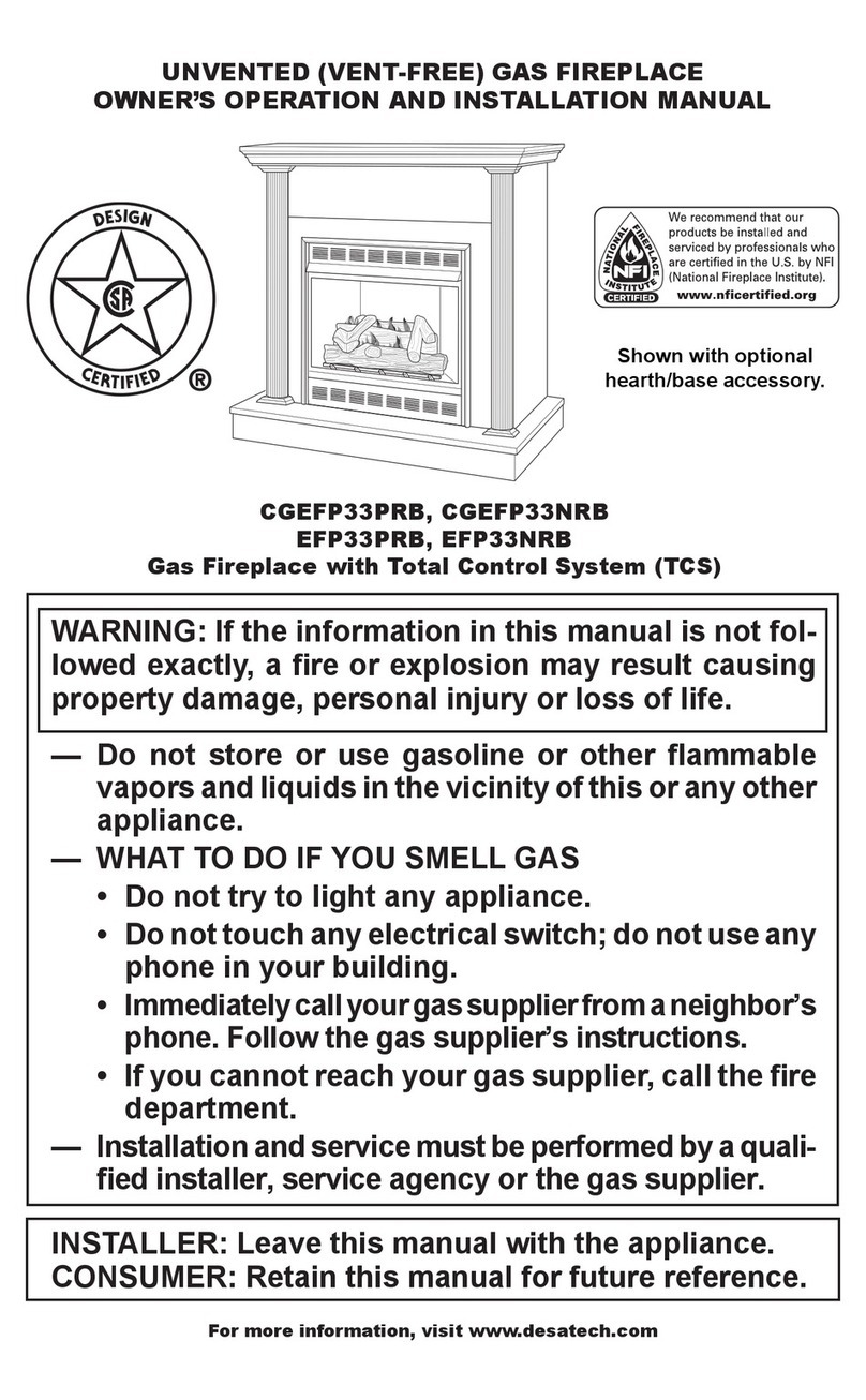 Desa CGEFP33PRB OWNER'S OPERATION AND INSTALLATION MANUAL