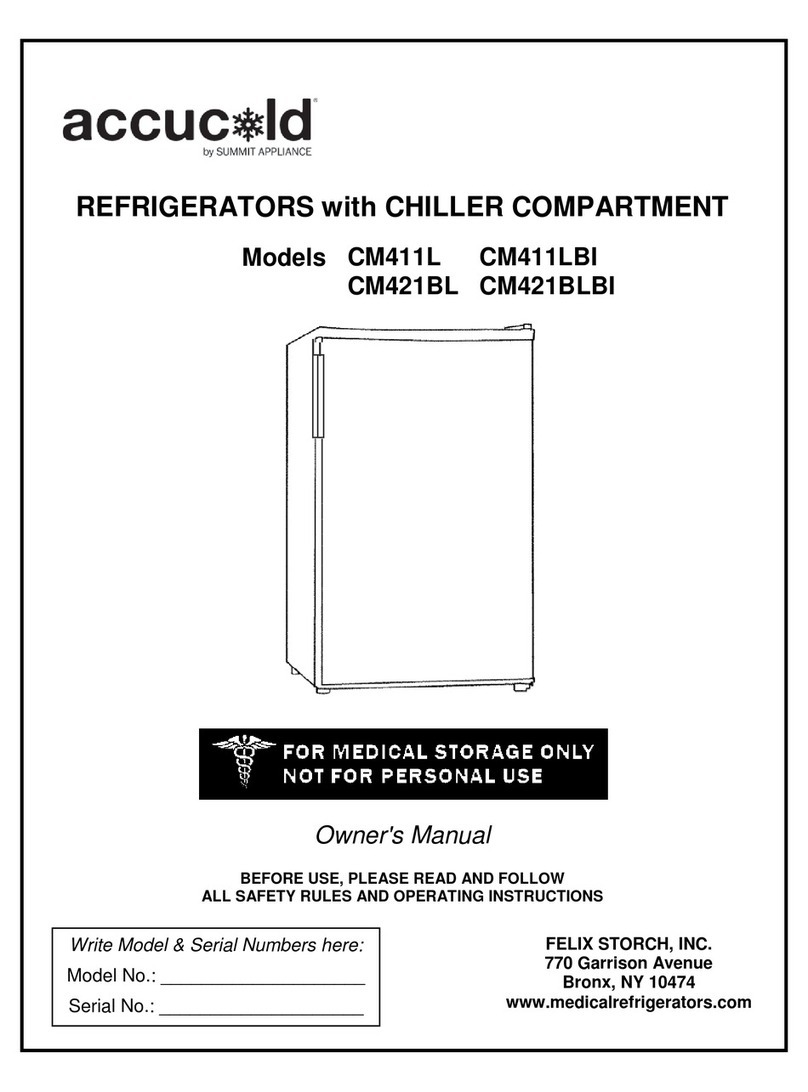 Accucold CM411L User manual