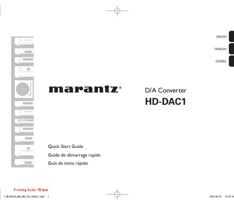 Marantz HD-DAC1 quick start guide