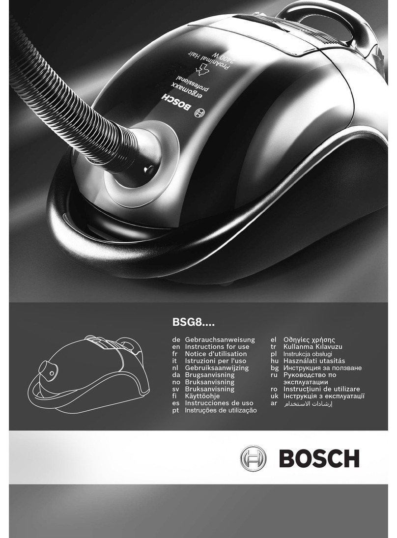 Bosch BSG8 series Troubleshooting guide