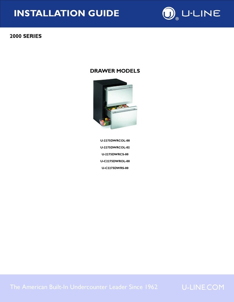 U-Line U-2275DWRCOL-00 installation guide