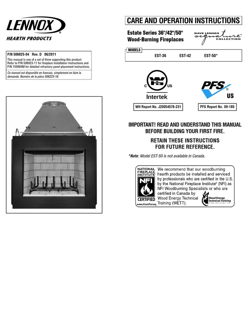 Lennox ESTATE EST-36 User manual