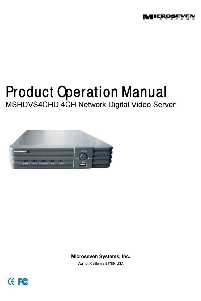 Microseven Systems MSHDVS4CHD Product operation manual