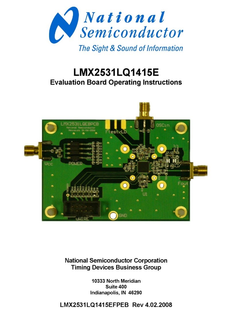 National Semiconductor LMX2531LQ1415E operating instructions National Semiconductor LMX2531LQ1415E operating instructions