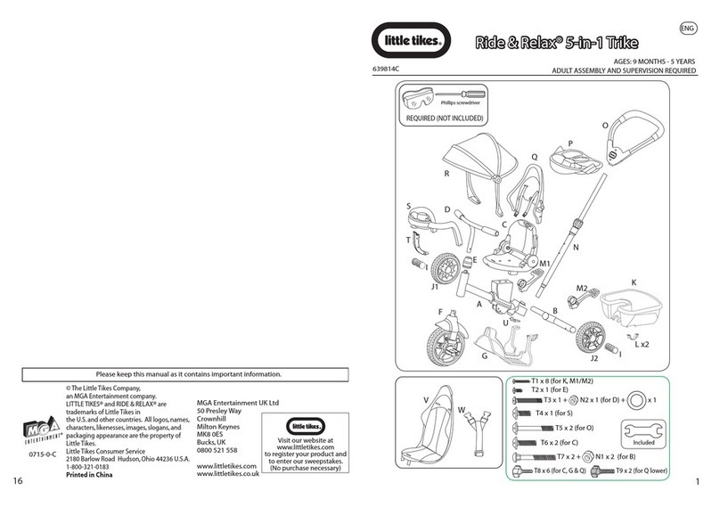 Little Tikes Ride & Relax 639814C Assembly manual