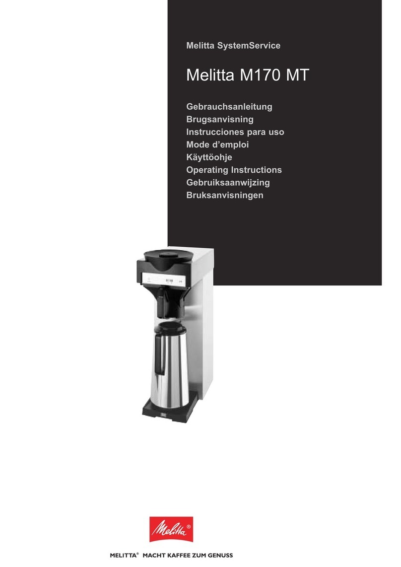 Melitta M170 MT User manual