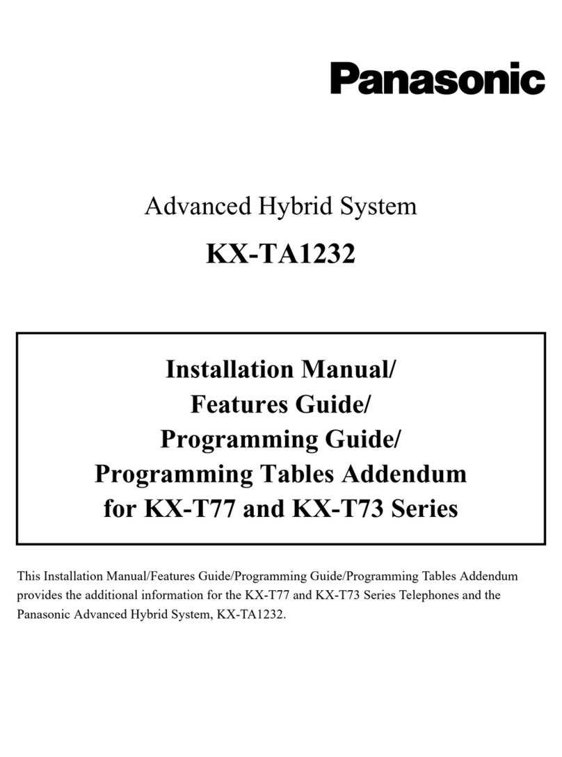 Panasonic KX-TA1232 User manual
