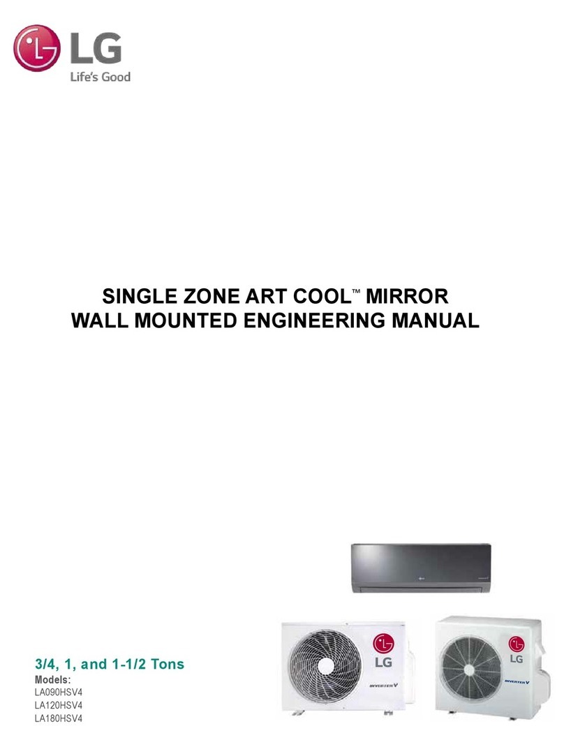 LG ART COOL LA090HSV4 Installation and operation manual