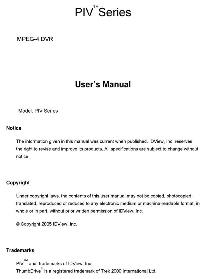 ID View PIV Series user manual