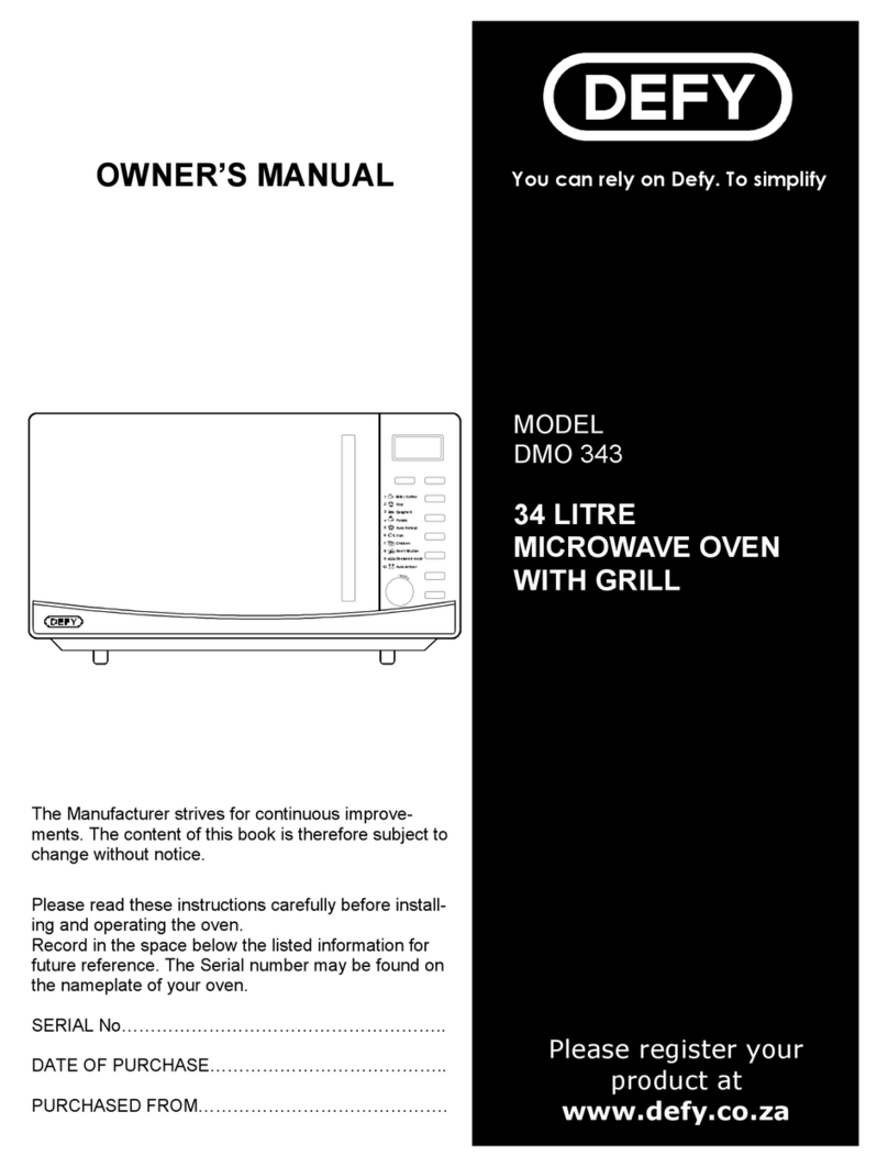 Defy DMO 343 User manual
