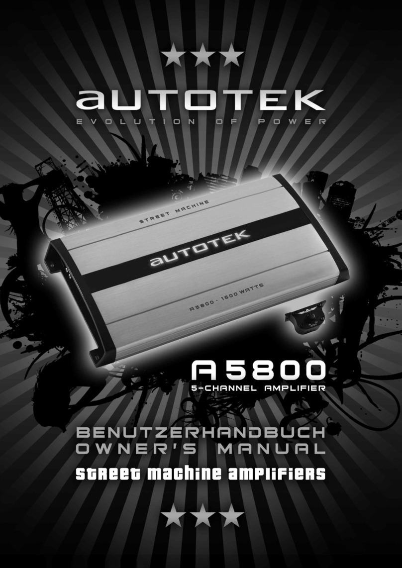 Autotek A5800 owner's manual