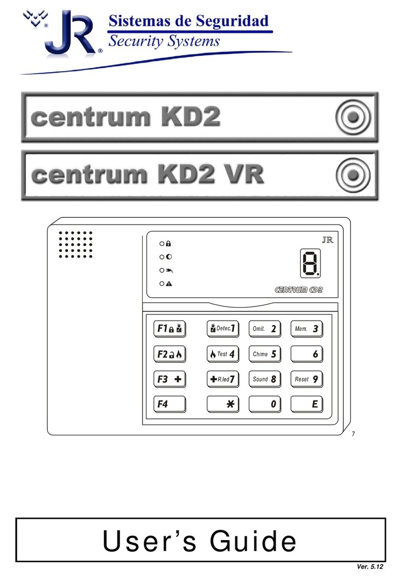JR Security Systems centrum KD2 User manual