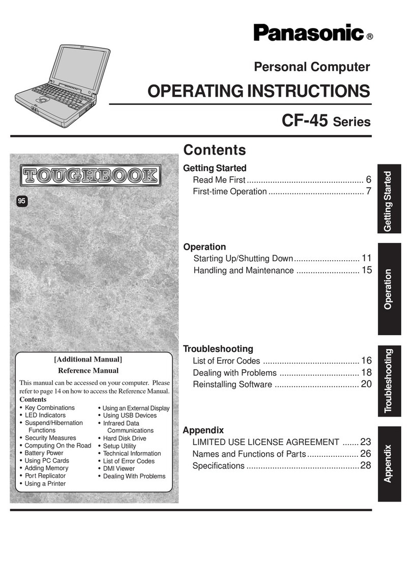 Panasonic Touchbook CF-45 operating instructions