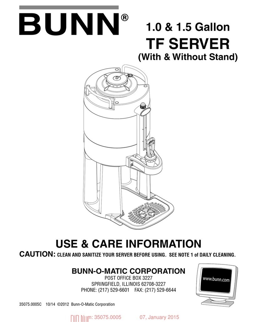 Bunn Single TF Owner's manual
