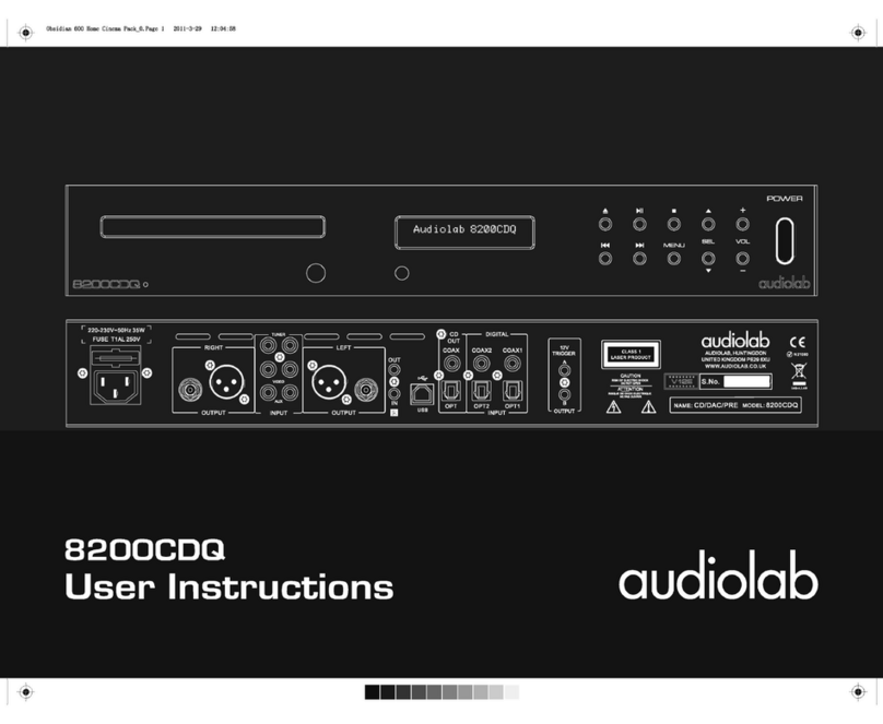 Audiolab 8200CDQ User instructions