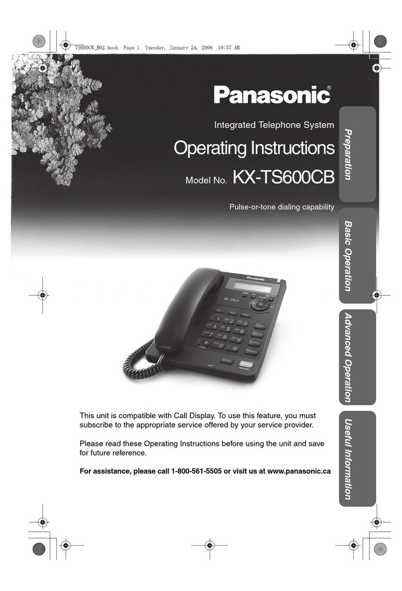 Panasonic KX-TS600CB User manual