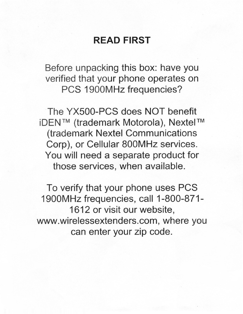 Wireless Extenders YX500-PCS installation guide