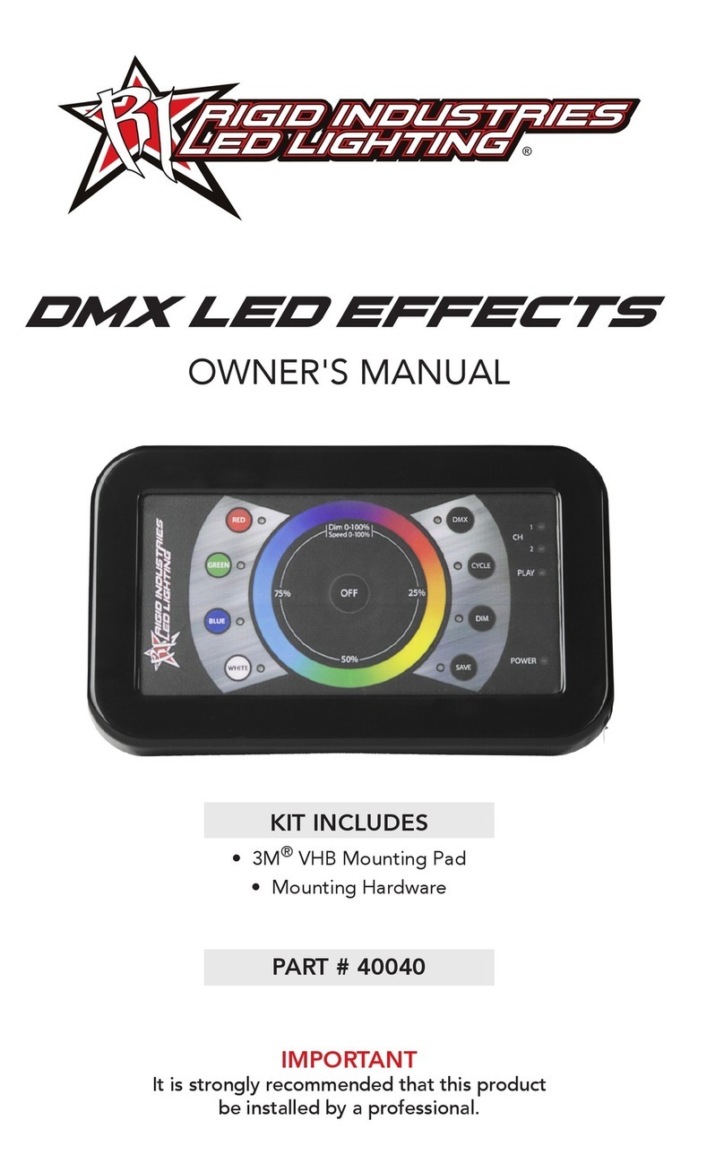 Rigid Industries dmx led effects owner's manual