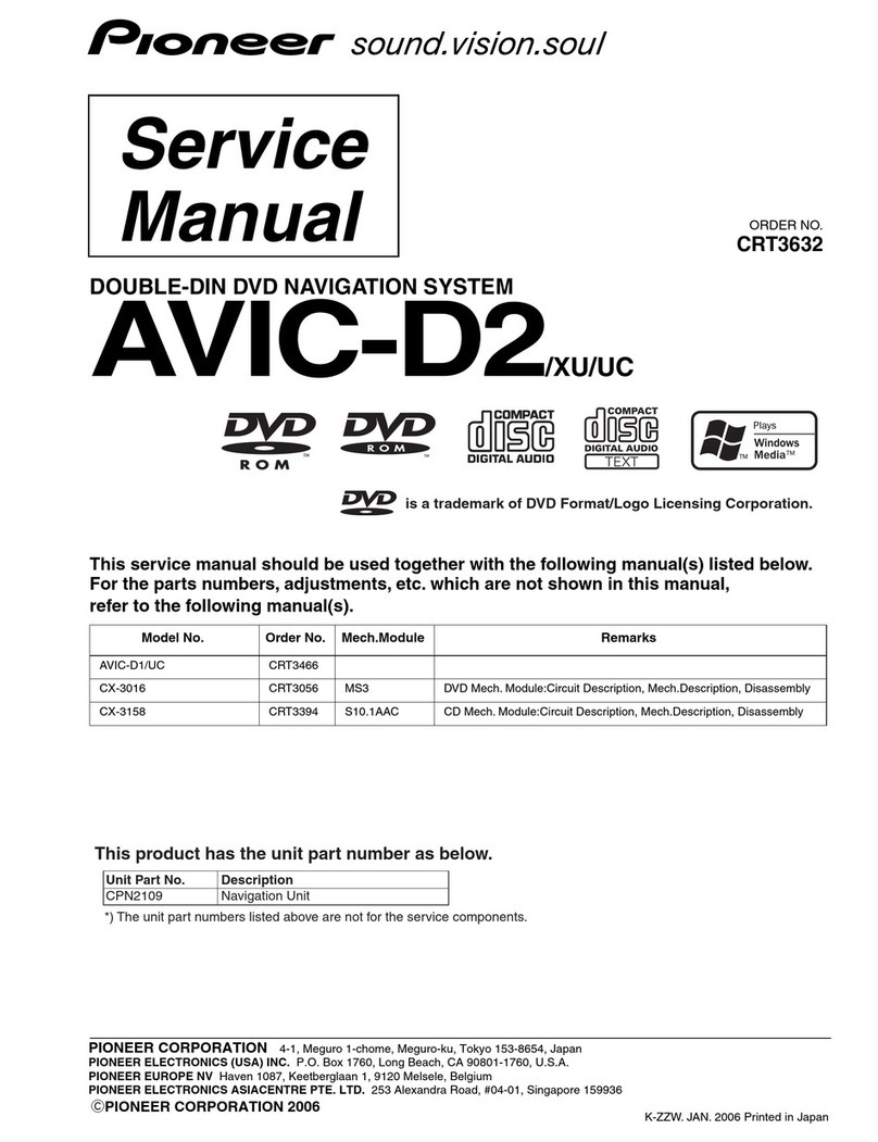 Pioneer AVIC-D2 User manual