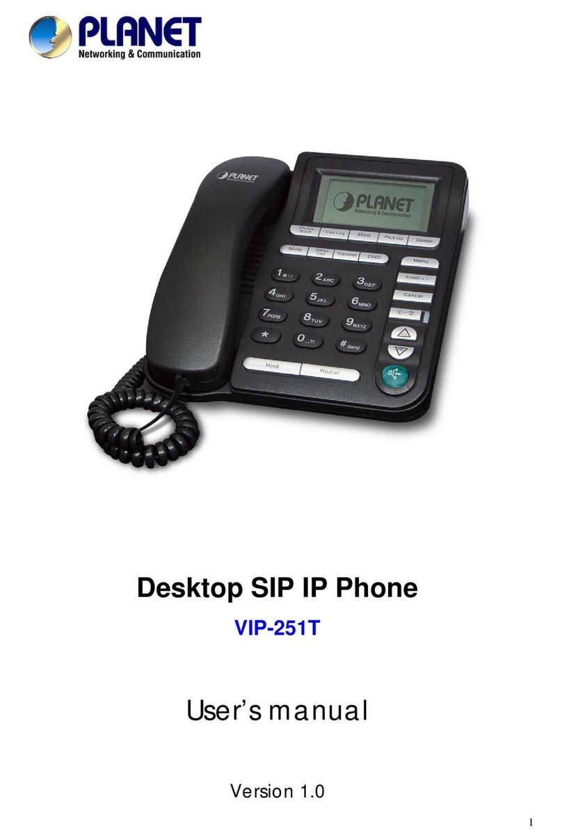 Planet Networking & Communication VIP-251T User manual Planet Networking & Communication VIP-251T User manual