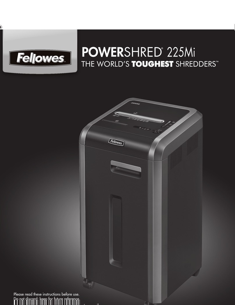 Fellowes POWERSHRED 225Mi User manual