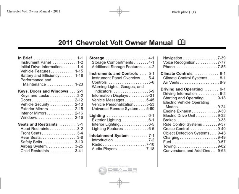 Chevrolet 2011 Volt User manual Chevrolet 2011 Volt User manual