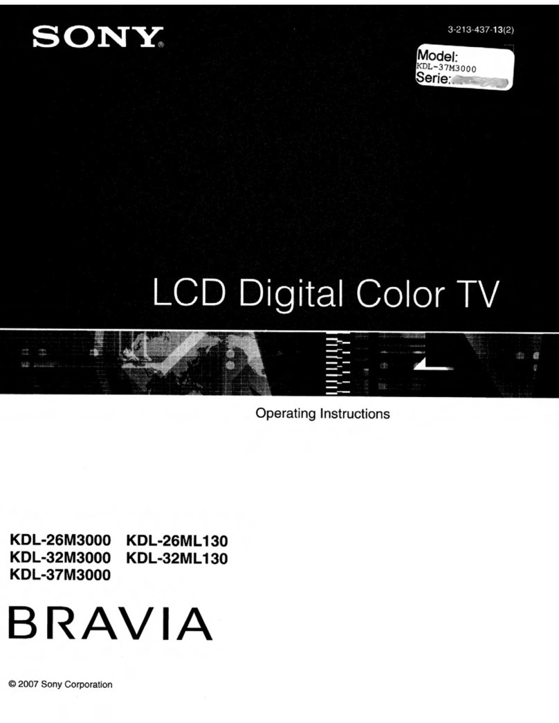 Sony KDL-26M3000 - 26" Bravia M-series Digital Lcd... User manual