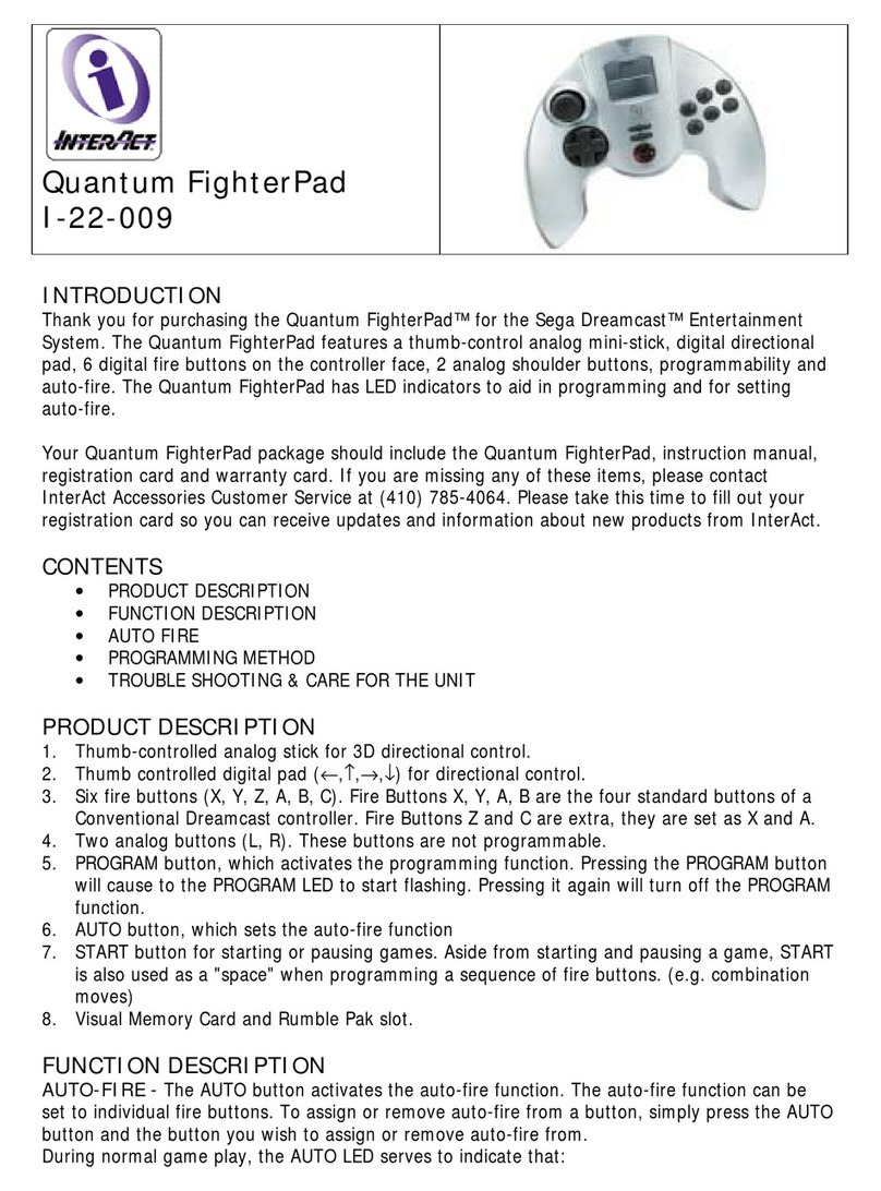 InterAct Accessories Quantum FighterPad manual