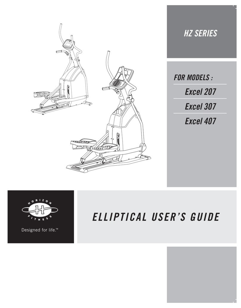 Horizon Fitness Excel 207 User manual Horizon Fitness Excel 207 User manual