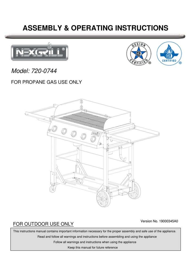 Nexgrill 720-0744 Quick reference guide
