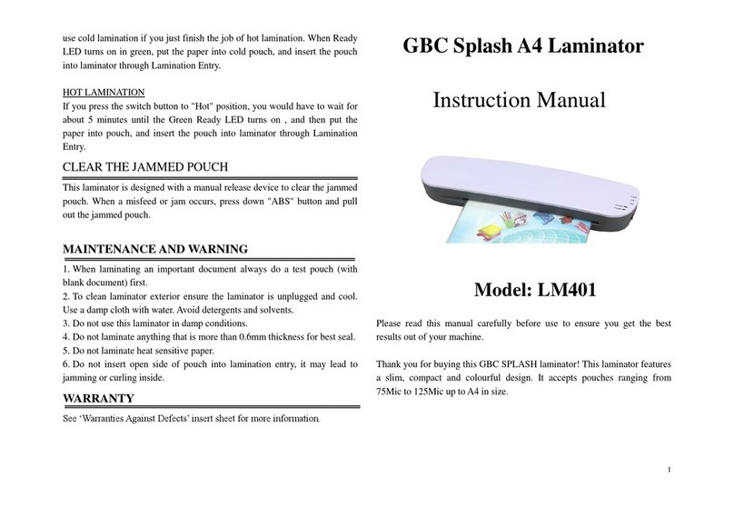 Gladwork LM401 instruction manual