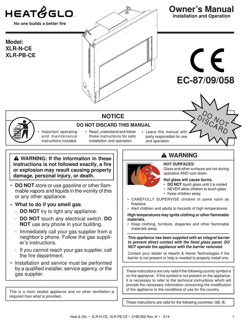 Heat & Glo XLR-N-CE User manual