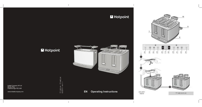 Hotpoint TT 22E UK operating instructions