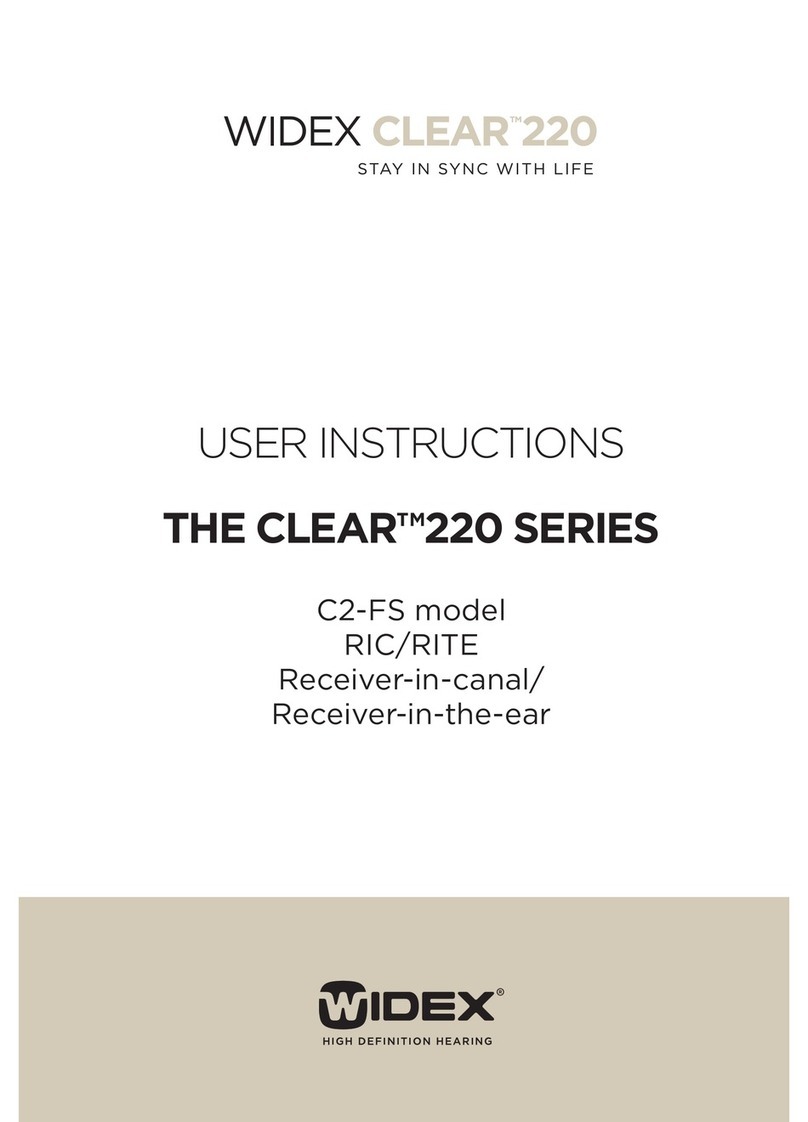 Widex CLEAR 220 SERIES User instructions