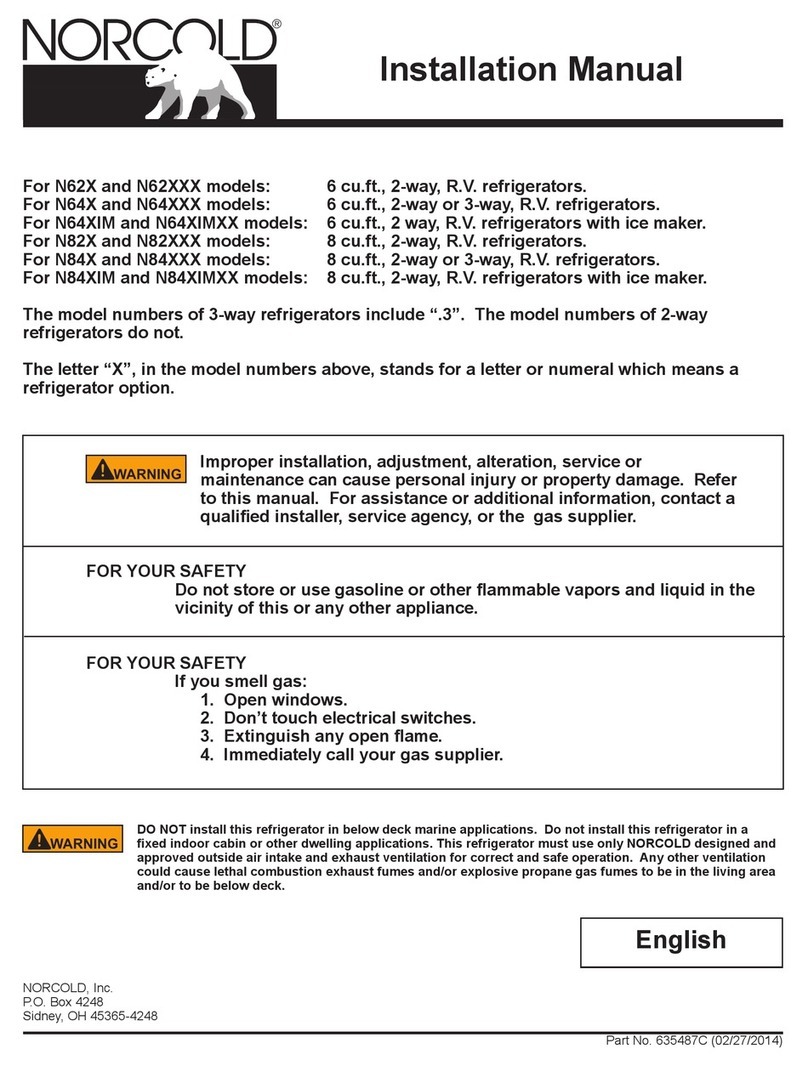 Norcold N62 User manual