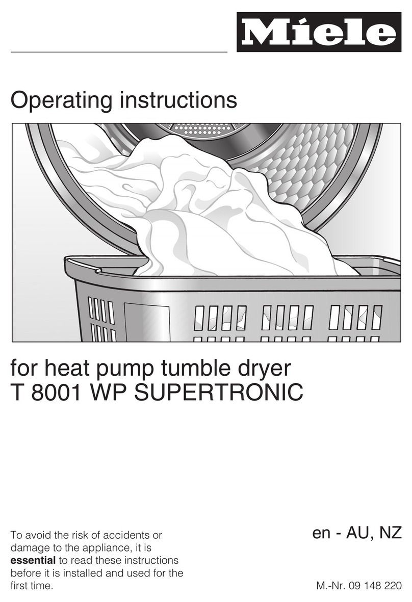 Miele T 8001 WP SUPERTRONIC User manual
