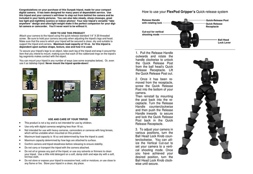 Sunpak flexPod gripper user guide