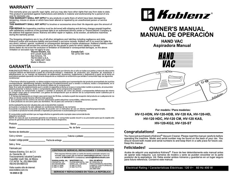 Koblenz HV-12-HDN User manual Koblenz HV-12-HDN User manual