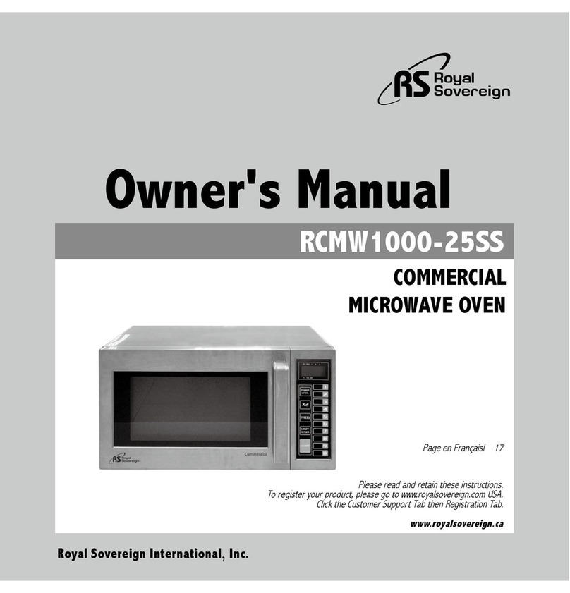 Royal Sovereign RCMW1000-25SS User manual